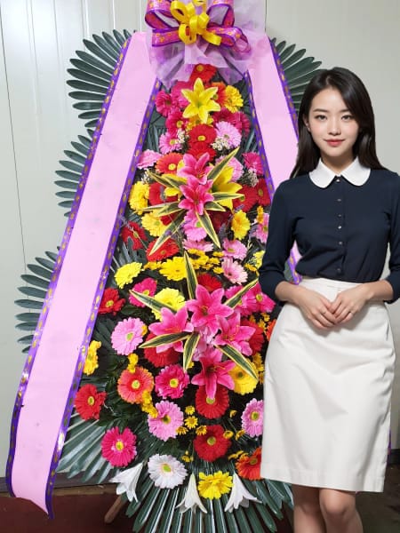 국방컨벤션 3단화환 기본형